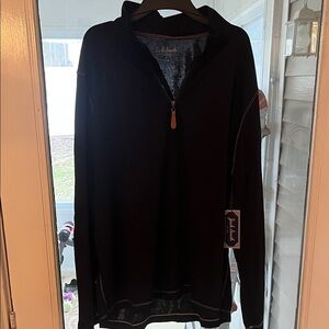 Men's Classic Black Zip-Up Sweater